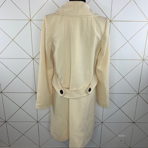 Milly Of New York Textured Lambswool Double Breasted Trench Coat Size 4 - Picture 2 of 12